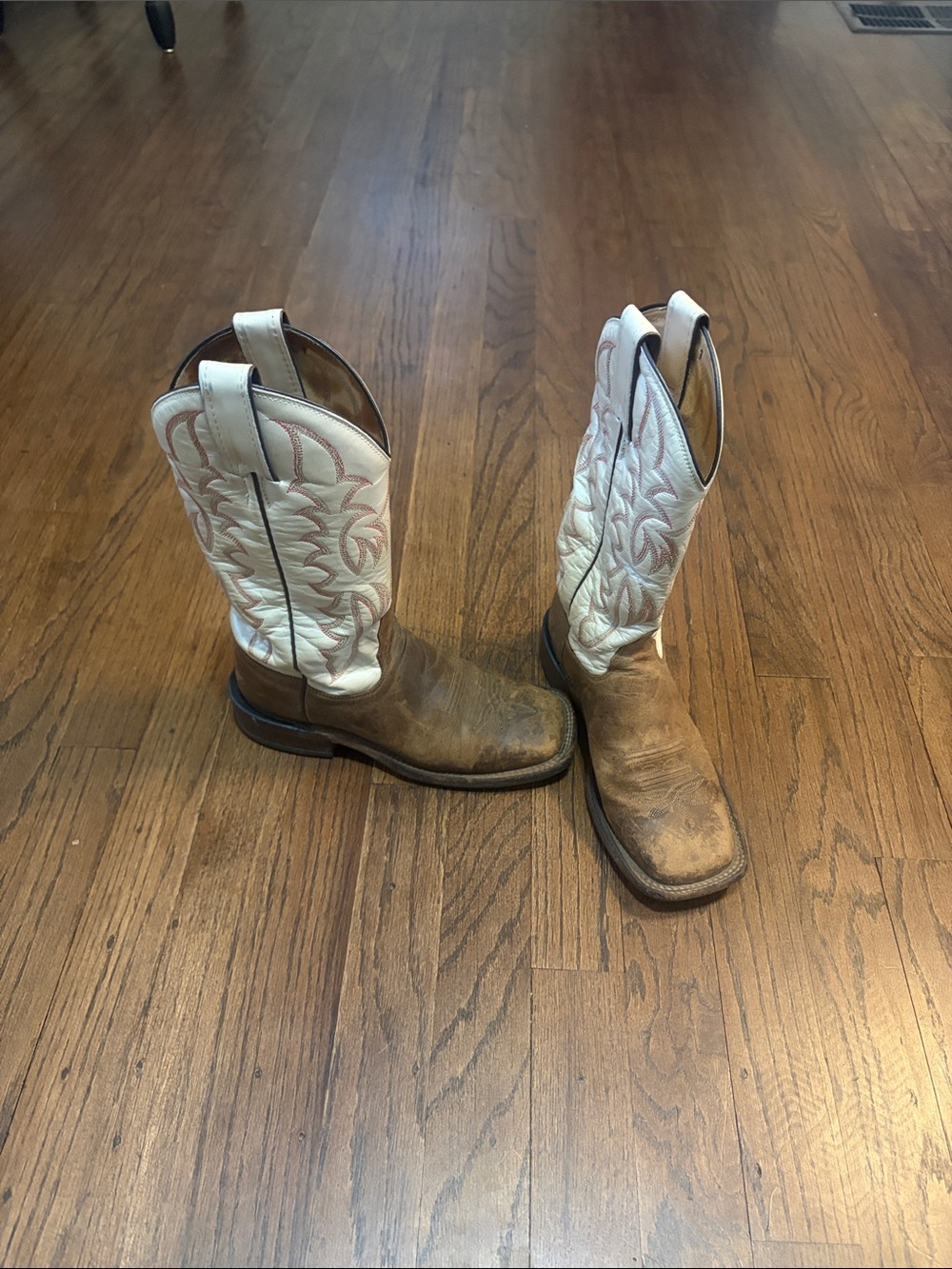 tony lama cowgirl boots Size 5B shimmer pearl square toe